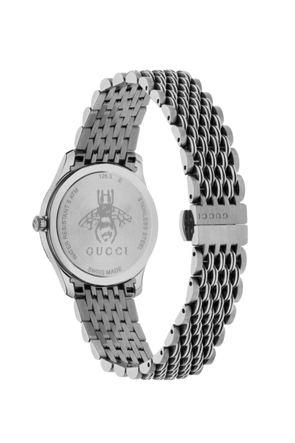 Mens gucci hot sale watch silver